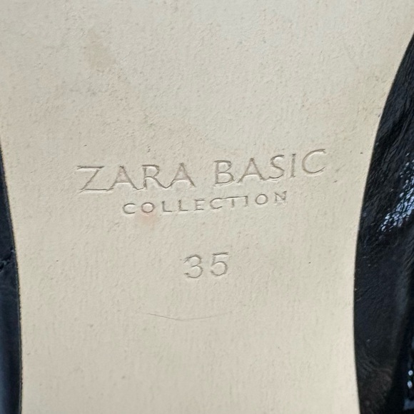 Zara Collection 3D Floral Ankle Boots Black Leather High Heel Stiletto Glam Sz 5 - Picture 11 of 13